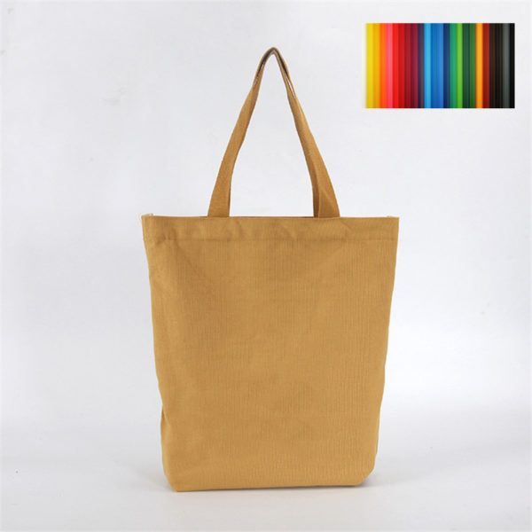 Canvas Tote Bag with Hidden Zipper