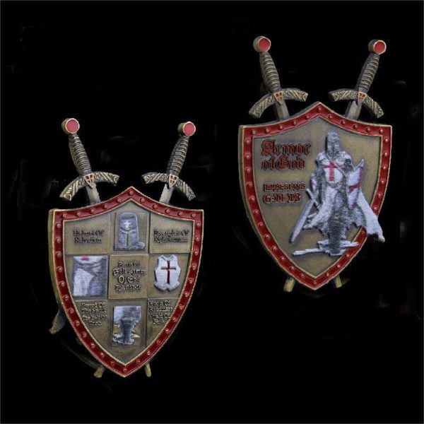 Zinc Alloy Shield Shaped Challenge Coin