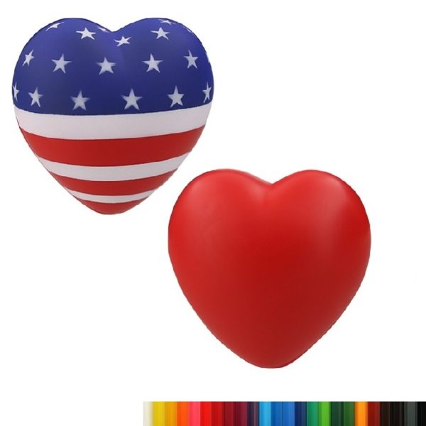 PU Foam Patriotic Heart Stress Ball