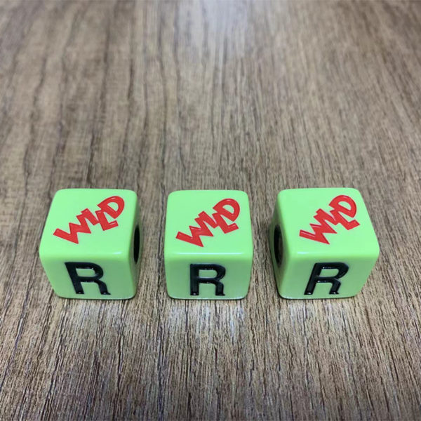 0.75 inch Dice with Logo on 3 Sides