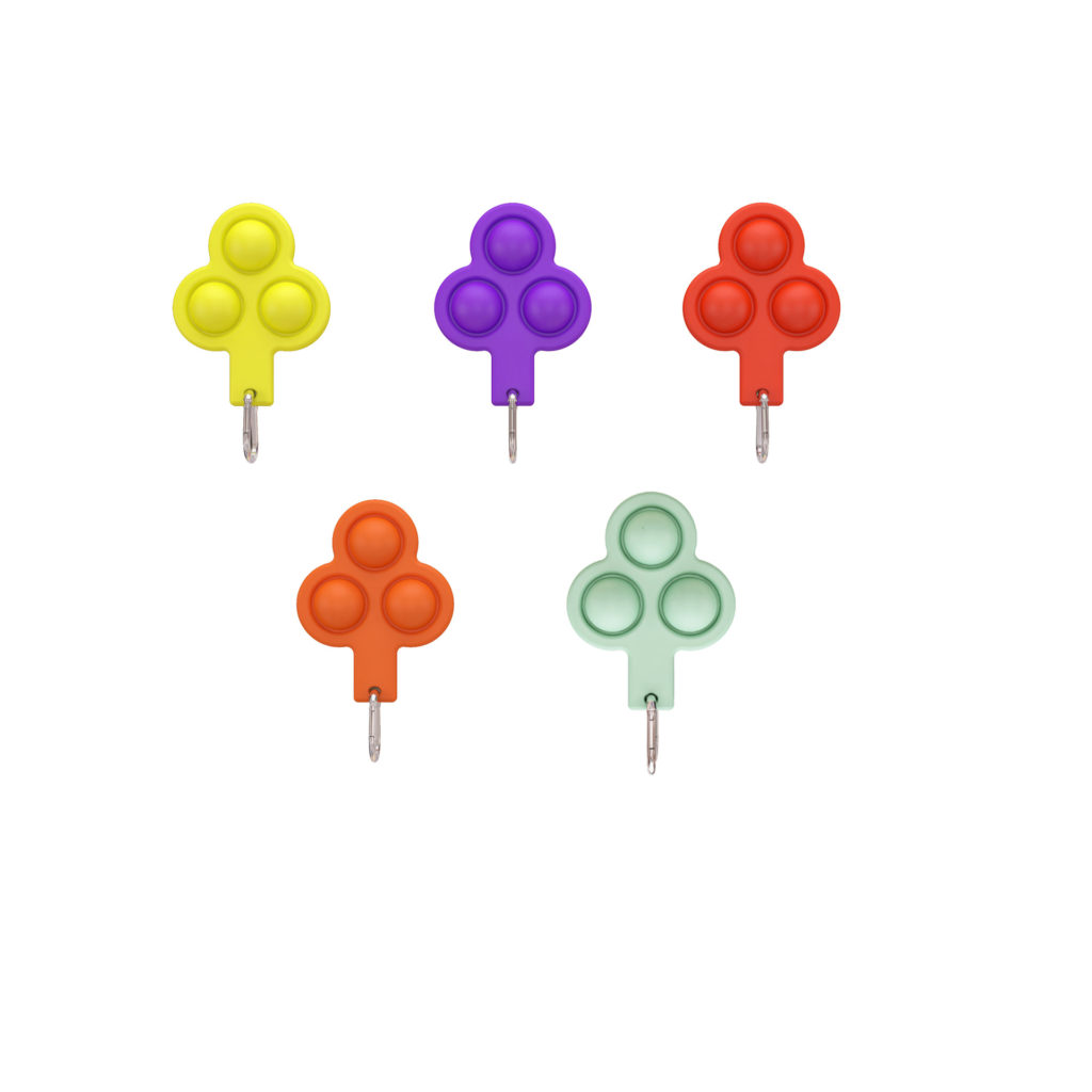 Clover Push Pop Bubble Keychain