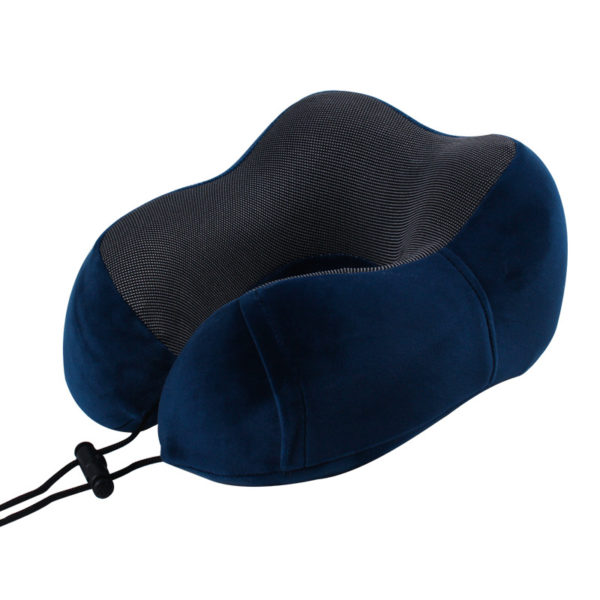 Memory Foam U Shape Neck Pillow With Adjustable Rope Lock