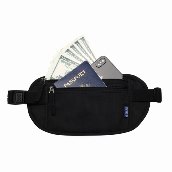 Custom Nylon Passport Pack Stealth RFID Fanny Bag