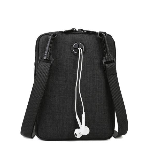 Custom Nylon Neck-hanging Passport Bag With Headphone Jack