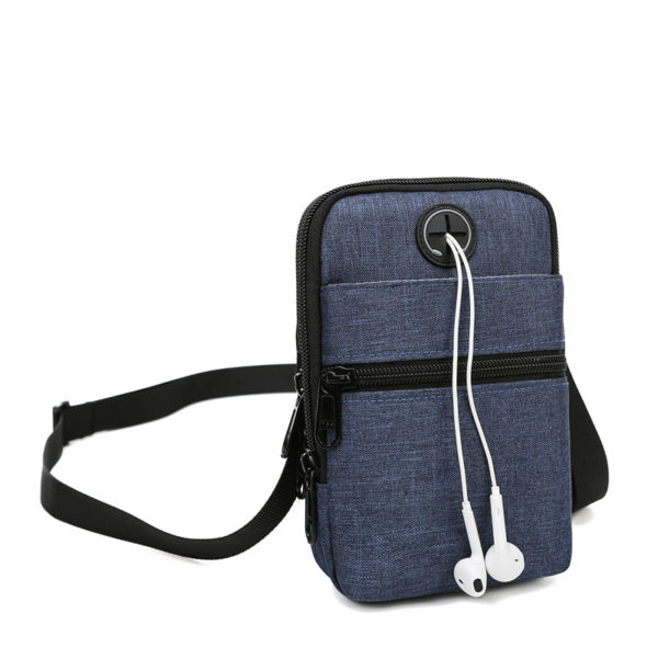 Custom Solid traveling Passport Bag With Headphone Jack