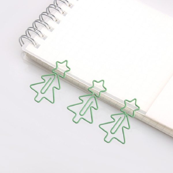 Christmas Tree Shaped Metal Paperclip Bookmark