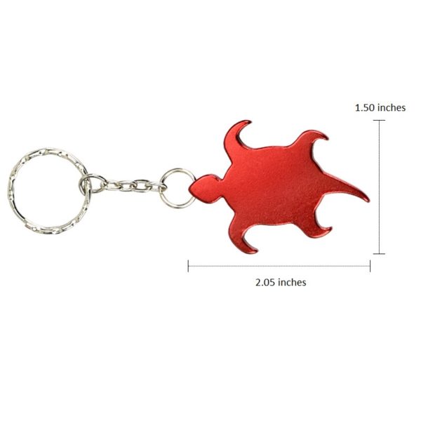 Aluminum Turtle Shaped Bottle Opener Keychain