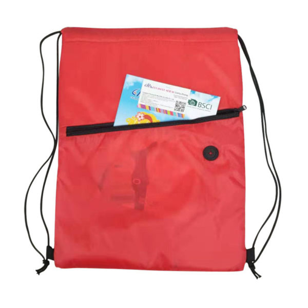 Drawstring Backpack With Zipper