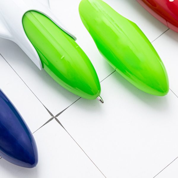 Plastic Rocket Shaped Pen Accept Customization