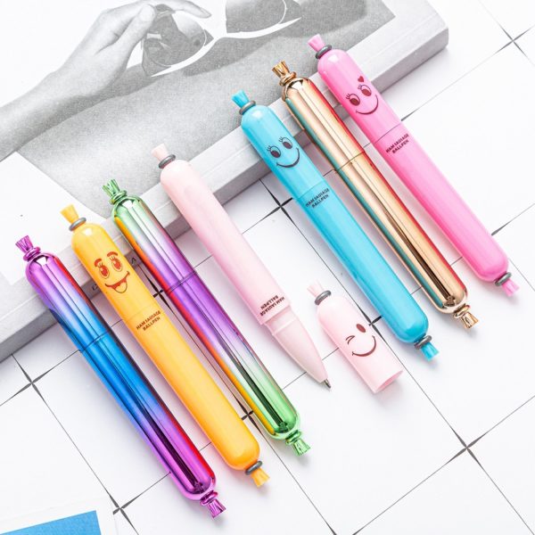 Plastic Sausage Shape Balloint Pen with Custom Logo