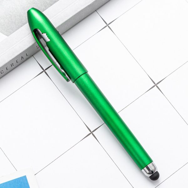 2-In-1 Plastic Stylus Ballpoint Pen Accept Customized Logo