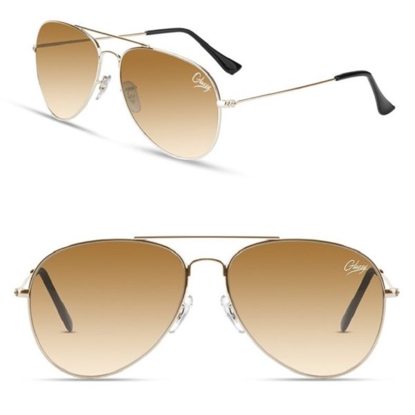 Metal Color-Mirrored Aviator Sunglasses With Custom Logo