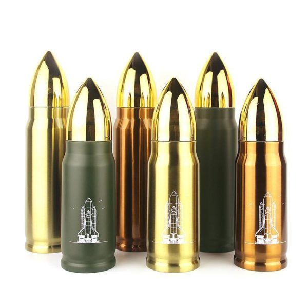 Custom Stainless Steel Bullet Shaped Vacuum Bottle