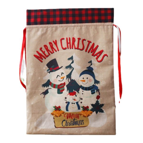 Christmas Drawstring Candy Bundle Pocket Accept Custom Pattern