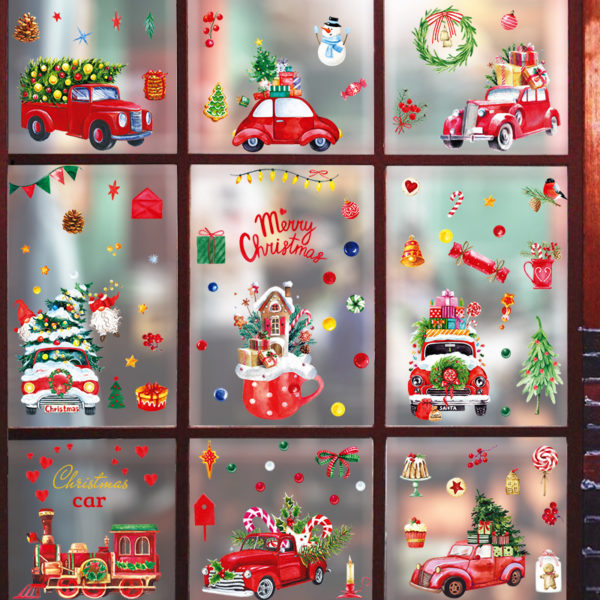 Christmas Reuseable Static Window Sticker Decals