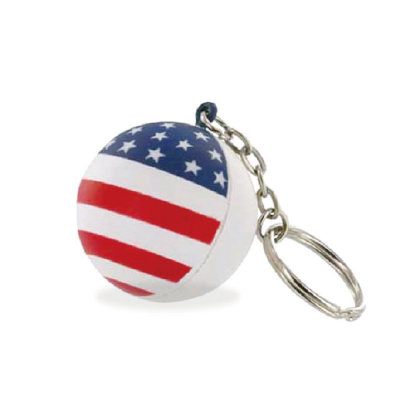 PU Custom Ball Stress Reliever Key Tag