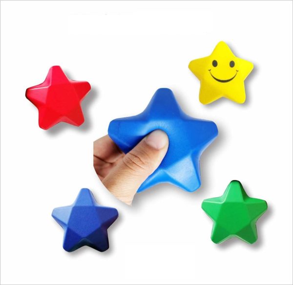 PU Foam Star Shaped Stress Reliever with Custom LOGO