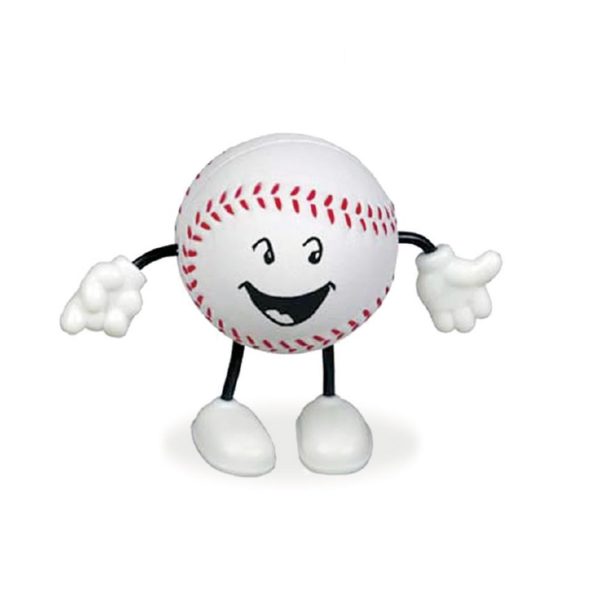 Custom PU Baseball Stress Reliever Figurine with Smile Face