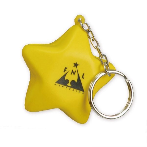 Custom PU Star Keychain Stress Ball