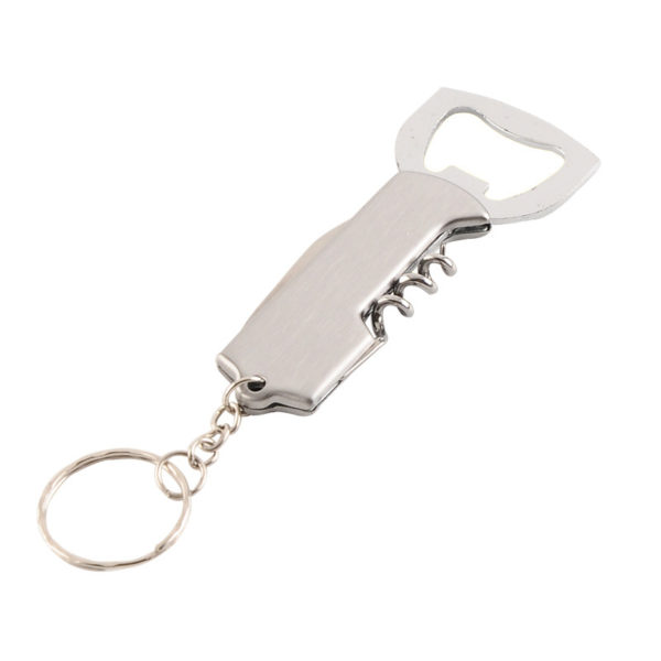 Multifunctional Stainless Steel Bottle Opener with Keychain