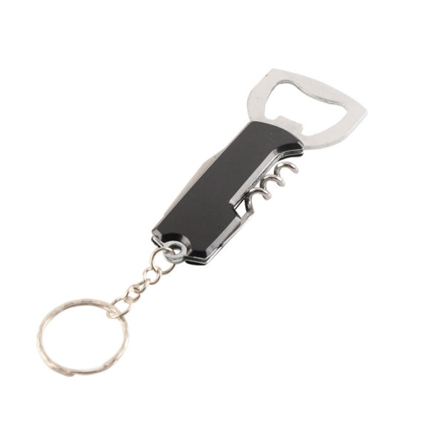 Multifunctional Stainless Steel Bottle Opener with Keychain