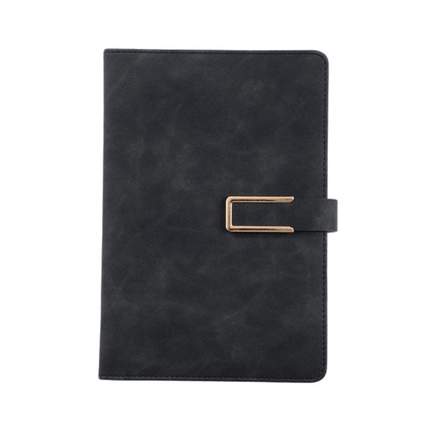 A5 Soft Leather Notebook With Metal Buckle