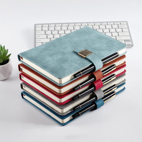 A5 Soft Leather Notebook With Metal Buckle