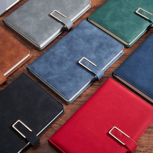 A5 Soft Leather Notebook With Metal Buckle