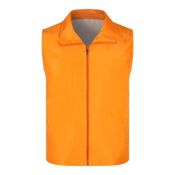 Polyester Sleeveless Zipper Volunteer Vest