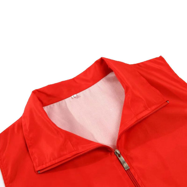 Polyester Sleeveless Zipper Volunteer Vest