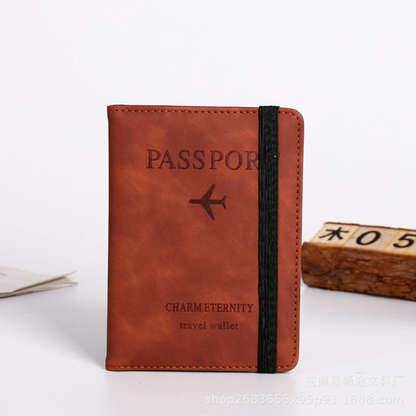 Leather Passport Holder Cover With Strap