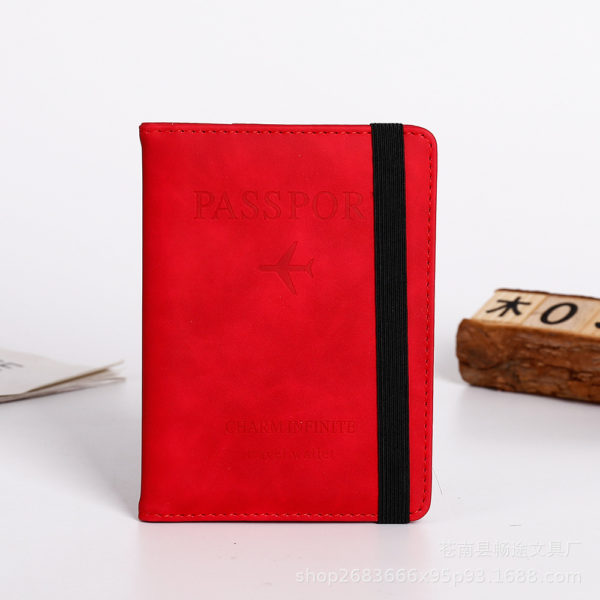 Leather Passport Holder Cover With Strap