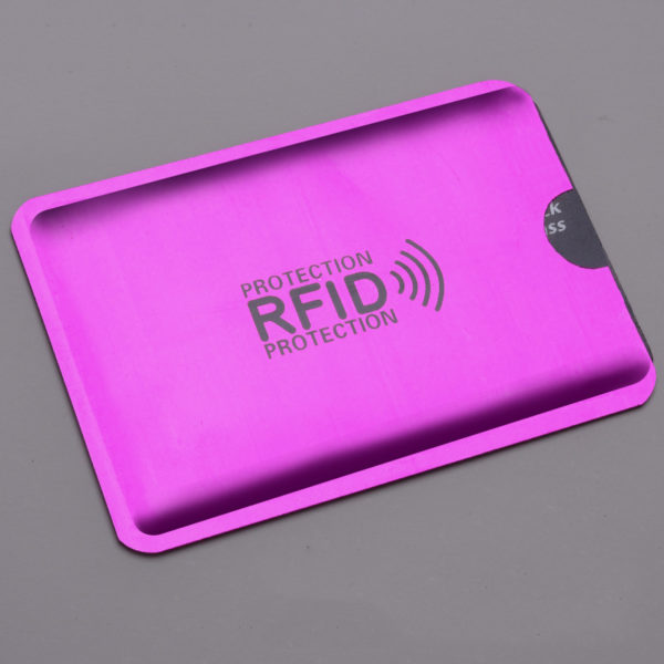 Multi-colored Portable RFID Protection Card Sleeve With Logo