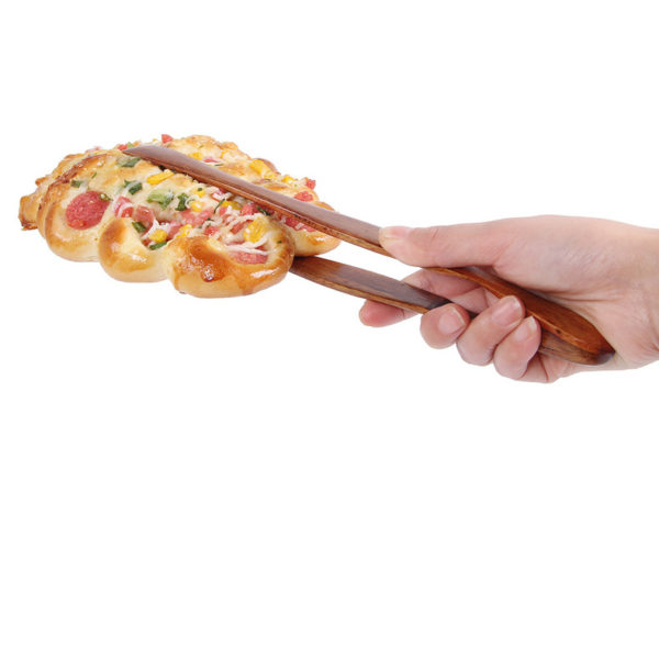 Portable Wooden Food Tongs With Logo