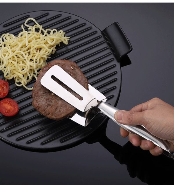 Multi Function Stainless Steel Steak Clamp Food Tongs