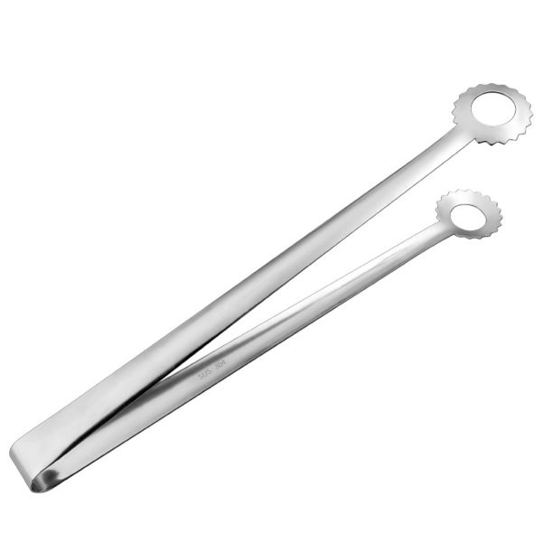 Exquisite Stainless Steel Long Food Tongs With Logo