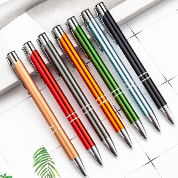 Multi-colored Metal Ballpoint Click Pen With Logo