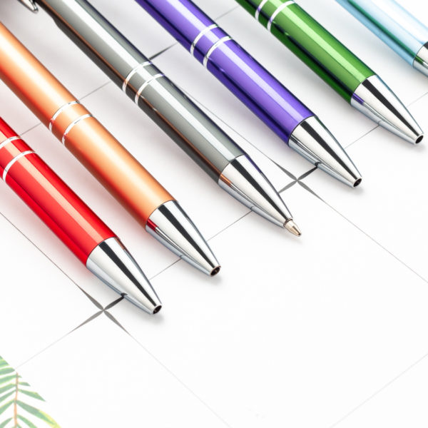 Multi-colored Metal Ballpoint Click Pen With Logo