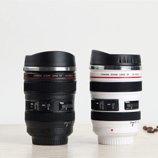 13oz Lens Shaped Coffee Mug With Logo