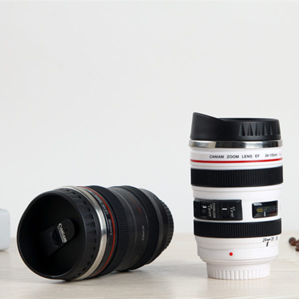 13oz Lens Shaped Coffee Mug With Logo