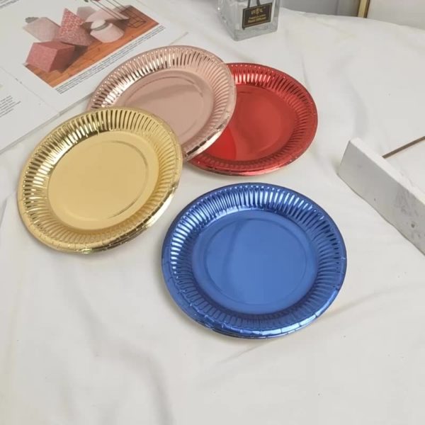 Reflective Disposable Paper Plate With Logo