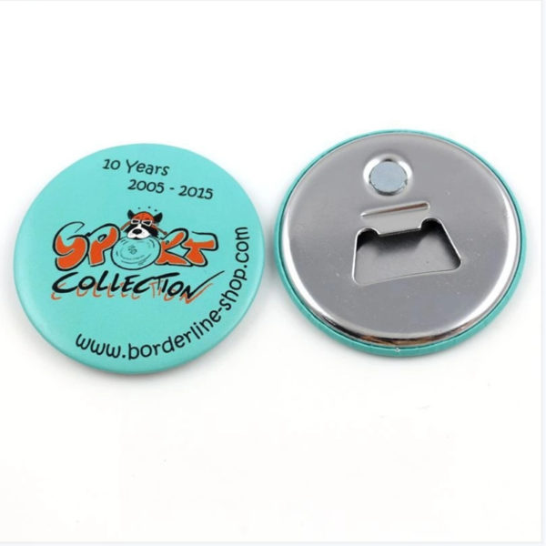 Full Color Bottle Opener Button With Magnet