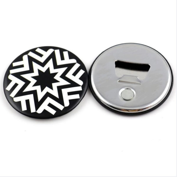 Full Color Bottle Opener Button With Magnet