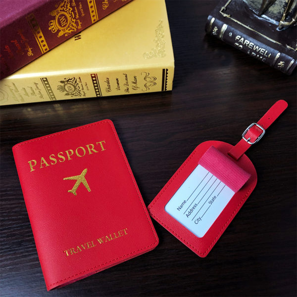 Multi Color Luggage Tag Passport Holder Kits