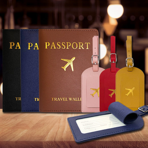 Multi Color Luggage Tag Passport Holder Kits