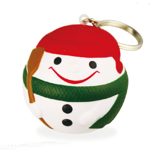 Snowman Stress Reliever With Keychain