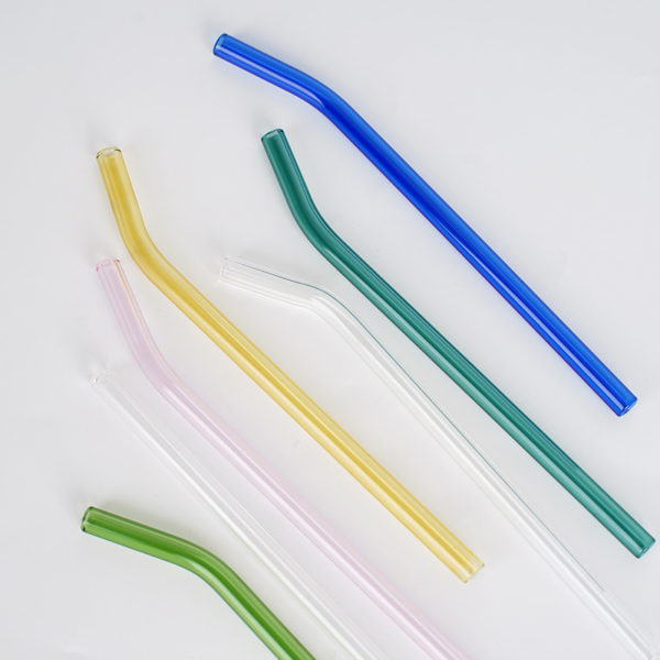 Reusable Multi-color Glass Straw With Logo