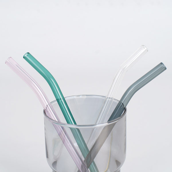 Reusable Multi-color Glass Straw With Logo