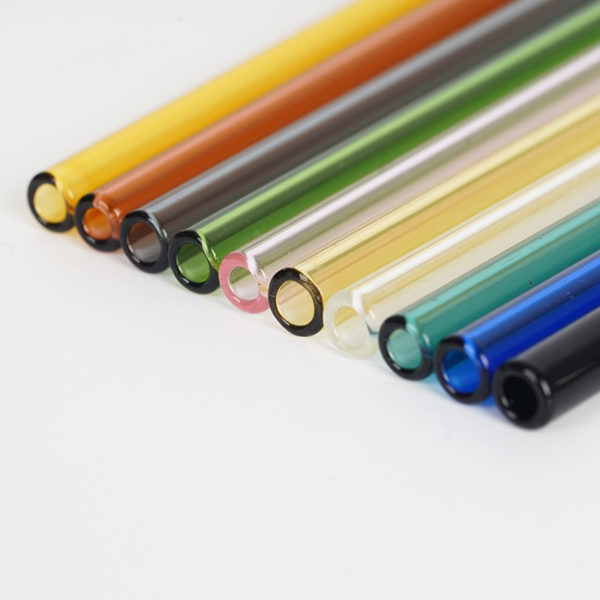 Reusable Multi-color Glass Straw With Logo