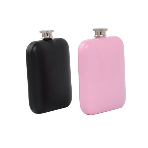 5oz Multi-colored Stainless Steel Hip Flask